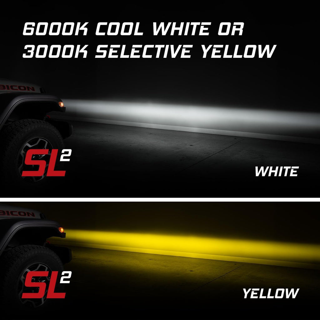 Diode Dynamics SL2 LED Fog Light Bulbs compatible with H11 bulb size (pair), Yellow (3000K)