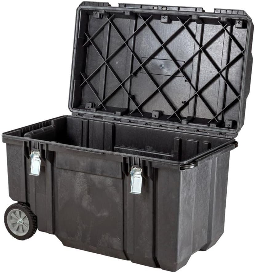 Stanley FMST1-75531 Tool Box (99 x 59 x 62 cm, Box for Assembly with 233 L Capacity, Metal Braces for Attaching a Second Box, Robust Metal Clasps) FMST1-75531, Large, Black
