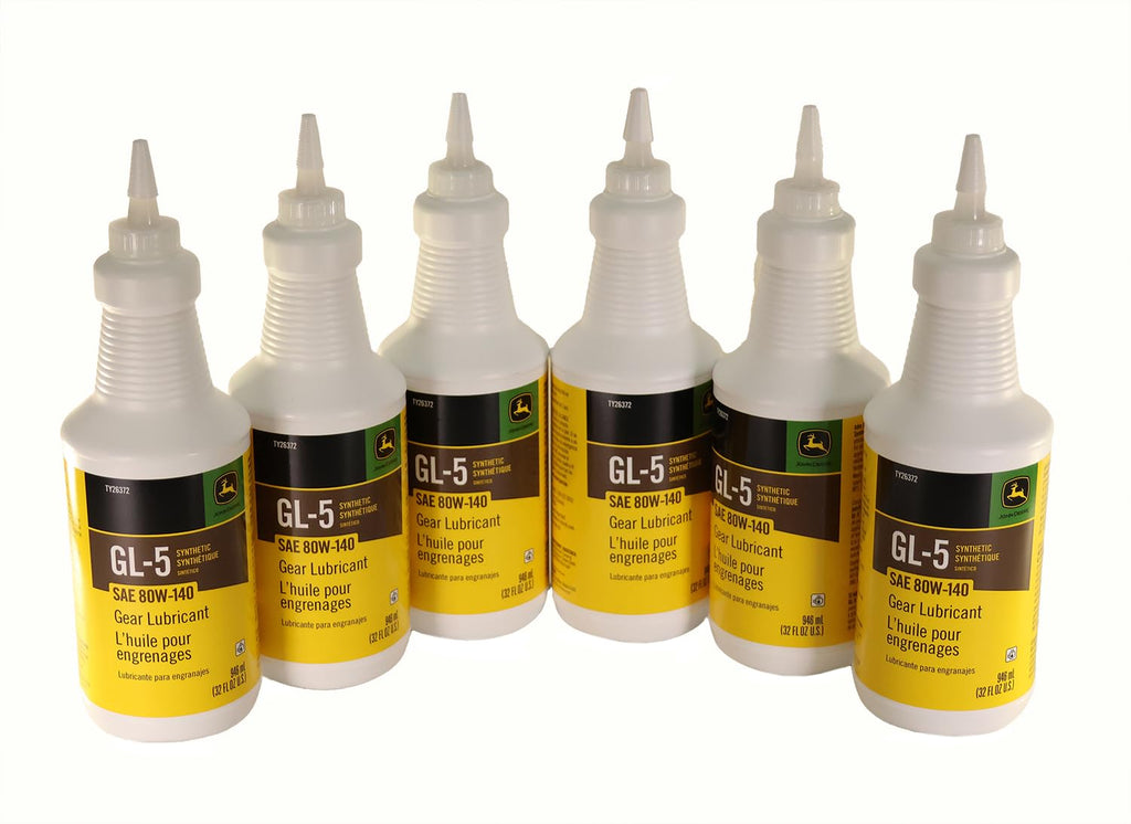 John Deere Original Equipment (6 Pack) GL-5 Synthetic SAE 80W-140 Gear Lubricant - TY26372