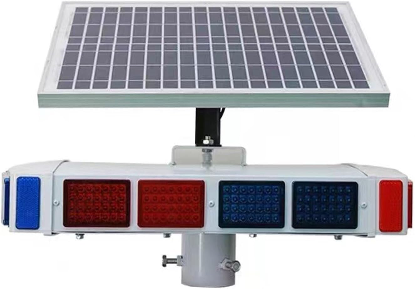 Traffic Warning Emergency Flash Strobe Warning Light, Outdoor Solar LED Flashing Traffic Warning Light, RGB Color Traffic Work Light