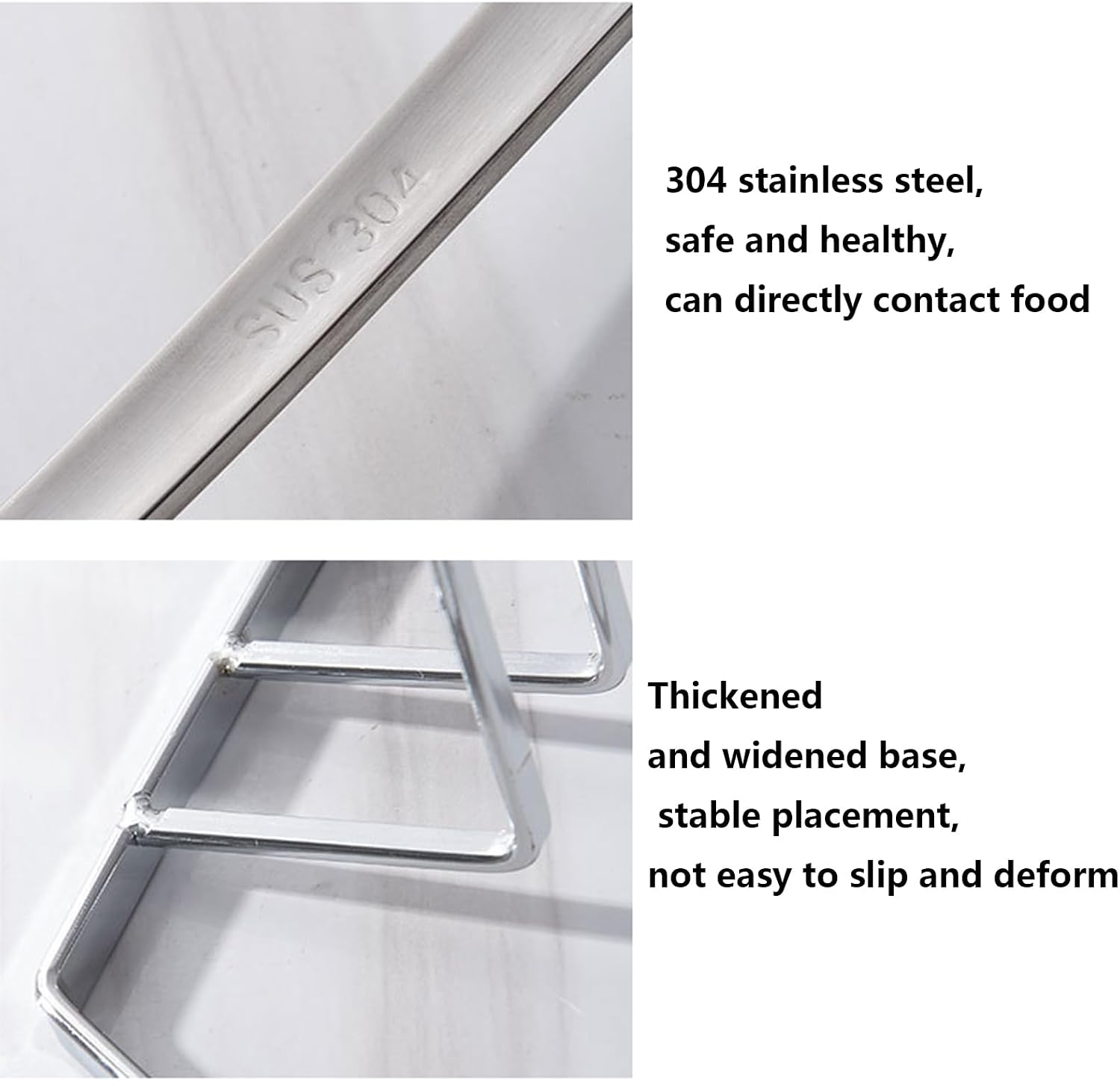 Kitchen Cooking Utensils Set Stainless Steel with Holder 7 Pcs High-Grade Metal Kitchenware Set Utensils with Heat Resistant Ceramic Handle BPA Free Dishwasher Safe, Silver