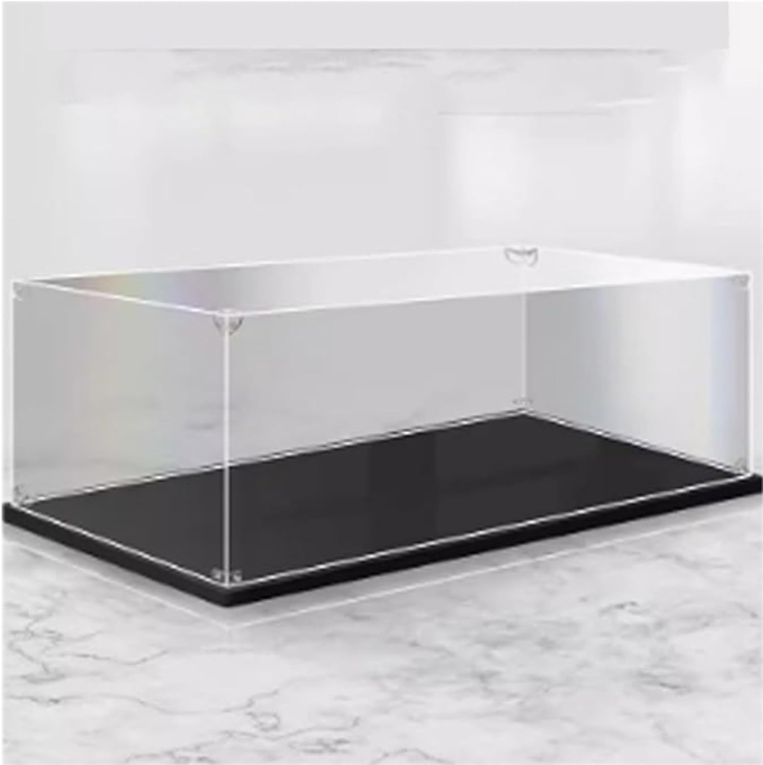Dustproof Acrylic Display Box Compatible with Lego 21323 Grand Piano Display Case, Dustproof Box, Storage Box, Display Box (Only Display Box) (Wooden Base)