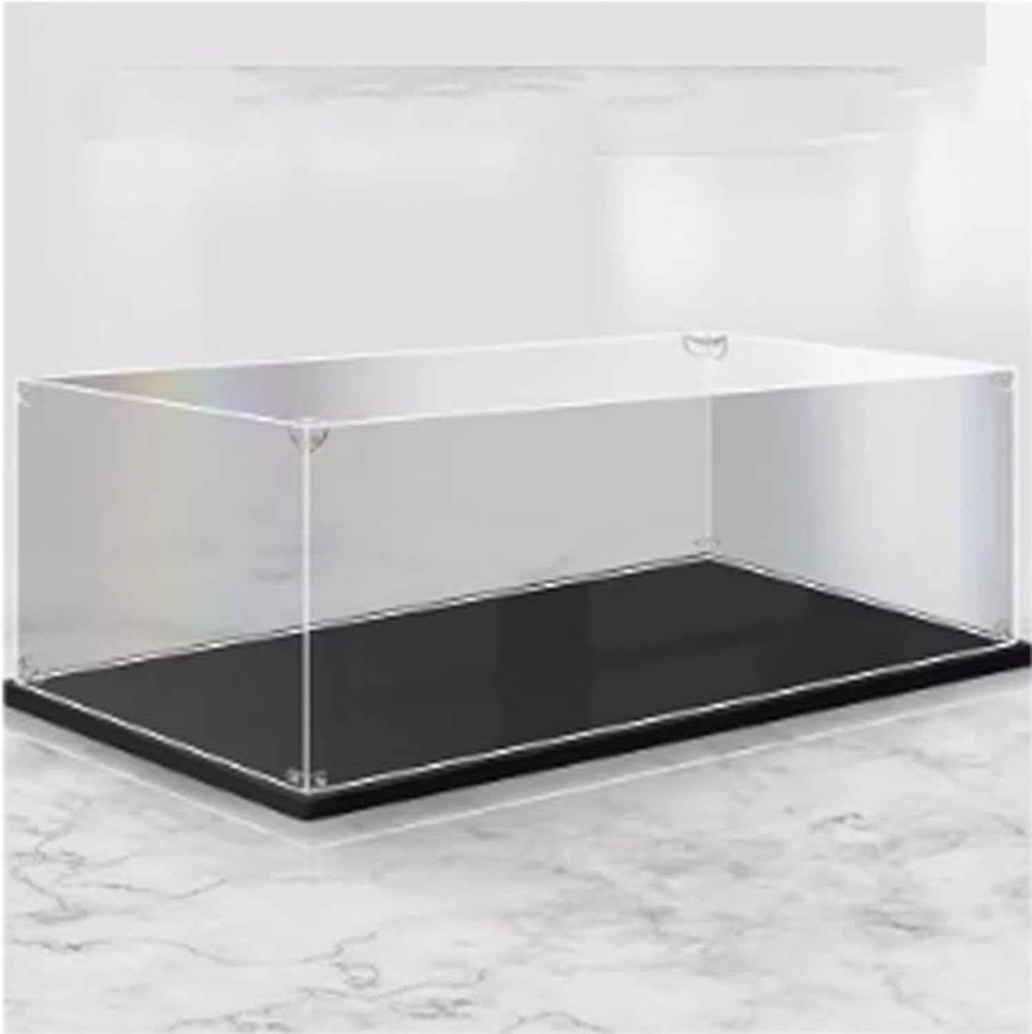 Dustproof Acrylic Display Box Compatible with Lego 21323 Grand Piano Display Case, Dustproof Box, Storage Box, Display Box (Only Display Box) (Black Base)