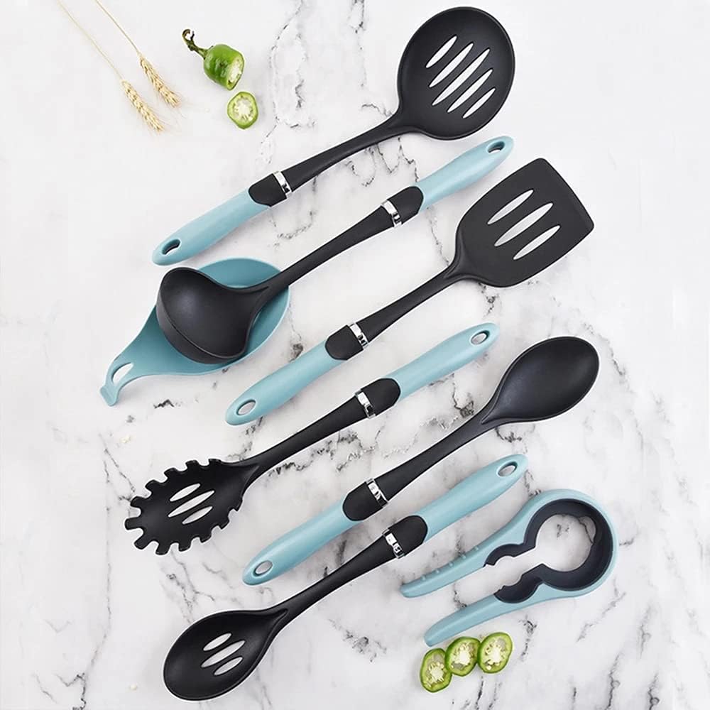 8pcs Nylon Cooking Tools Kitchen Utensils Set Quality Handles Cooking Tool Non Toxic Kitchen Gadgets Nonstick Cookware