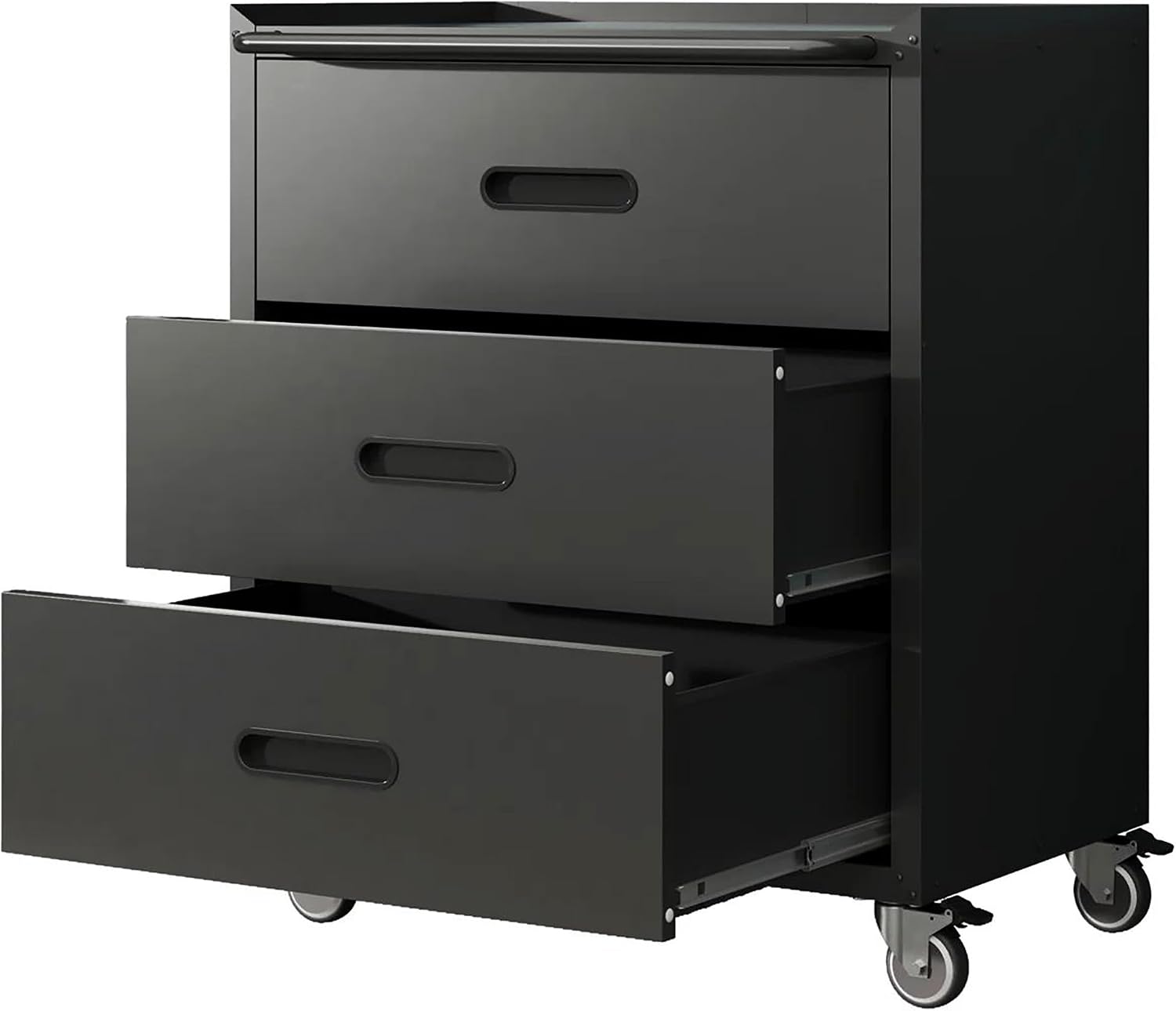 IKIMI 3 Drawer Mobile Tool Storage Cabinet,Heavy Duty Rolling Tool Chest for Garage Organization,Metal Storage Cabinets on Wheels,Assembly Required