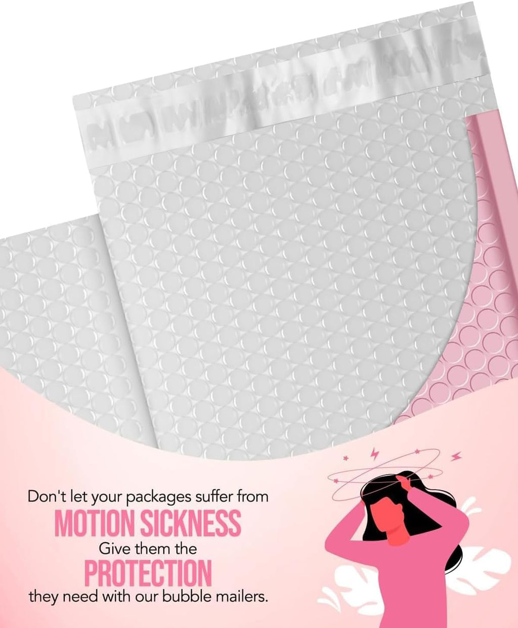 GSSUSA Large Bubble Mailers 10.5x16 Inch 500 Pack Light Pink Padded Envelopes, Strong Adhesion Self-Seal Bubble Envelopes for Mailing Clothes,Magazines