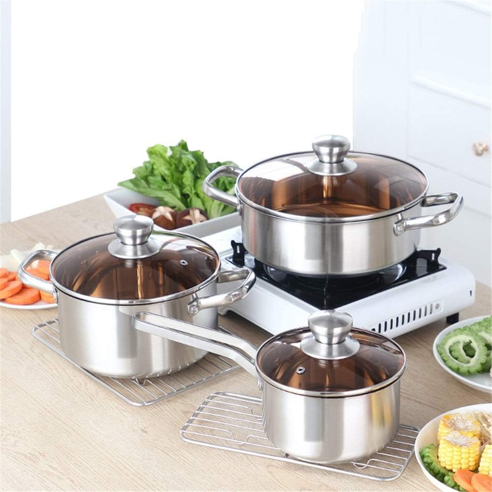 Pot Set Cookware Pots and Pans Set Stainless Steel Perfect Cooking Utensils Suitable for All Cooktops Cookware Cooking Set