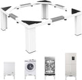 Heavy-Duty All Steel Universal Laundry Pedestal 16' Height , Full size Washing Machine Stand Adjustable Dryer Stand , Suitable for all Washer and Dryer Pedestal（White）