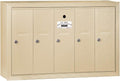Salsbury Industries 3505SSU Surface Mounted Vertical Mailbox with USPS Access and 5 Doors, Sandstone