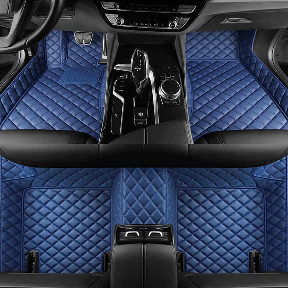 Car Floor Mats for Benz GLE 350/450/53 AMG/580/63 AMG S 2020 2021 2022 2023 2024 Custom Full Coverage Protective Carpet Mat Front and Rear Foot Pads Accessories,BeigeNO.74(Blue)