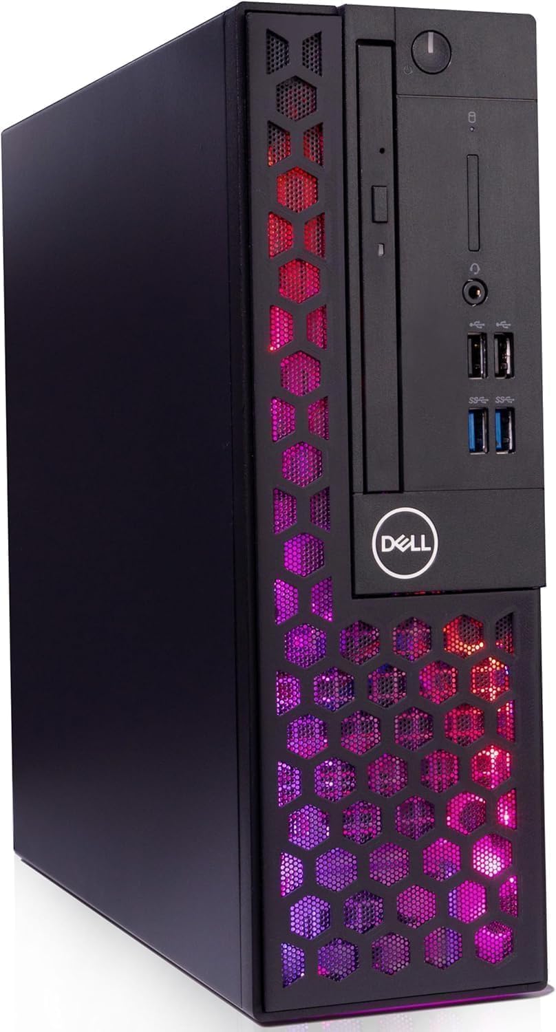 Dell Optiplex 3060 (RGB) Desktop Computer | Hexa Core Intel i5 (3.2) | 16GB DDR4 RAM | 1TB SSD | 24' New LCD | Windows 11 Pro | Light Gaming PC (Renewed)