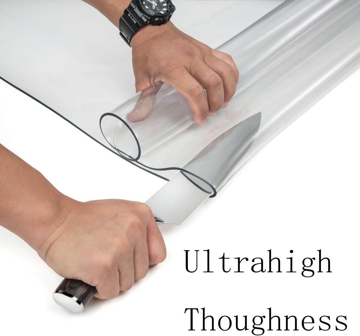 2Pack Thickest Chair Mat for Hardwood Floor - 1/8' Thick 47' X 35' Crystal Clear Chair Mat for Hard Floor, Can't be Used on Carpet Floor