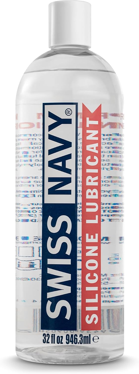 Swiss Navy Premium Silicone Based Lubricant - 32 oz - Personal Lube for Men, Women & Couples - Condom, Latex Safe - Hypoallergenic - Unscented
