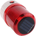 Red LED Solar Energy Storage Lamp Night Safety Emergency Warning Light Solar LED Flashing Light Signal Adsorption No Buzzer