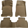Husky Liners Weatherbeater Floor Mats | Fits 2004-2009 Toyota Prius | Front & 2nd Row, 3-pc Tan - 98523