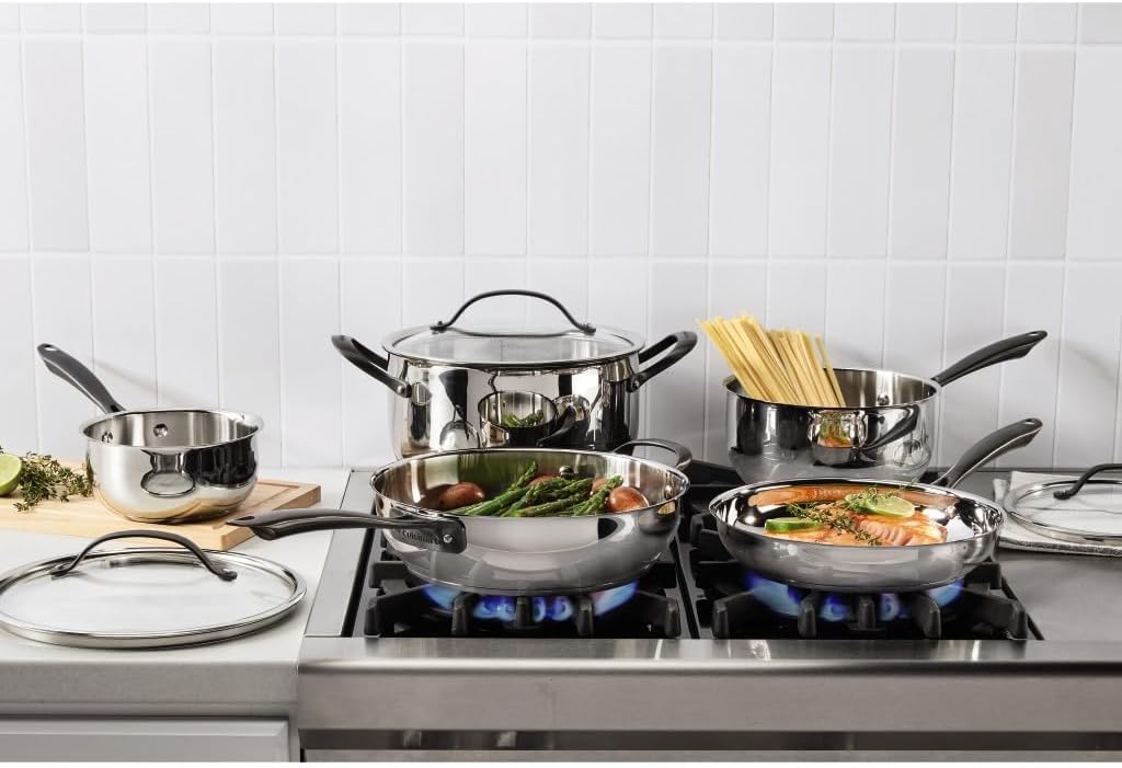 Cuisinart RADIANT PRO 8-Piece Stainless with Brushed Titanium Finish Cookware Set