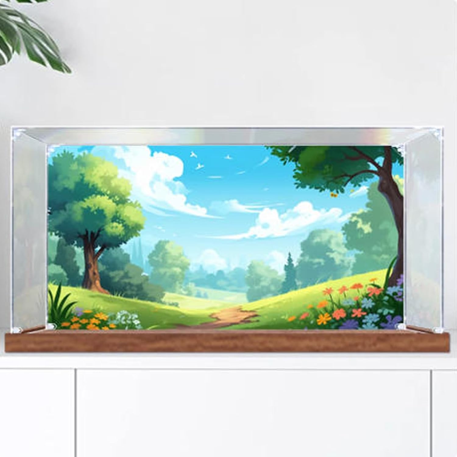 Transparent Acrylic Display Case for Lego 21353 Botanical Garden Model, Clear Box, Storage Box, Dustproof Box (Model not Included) (3mm-Background)