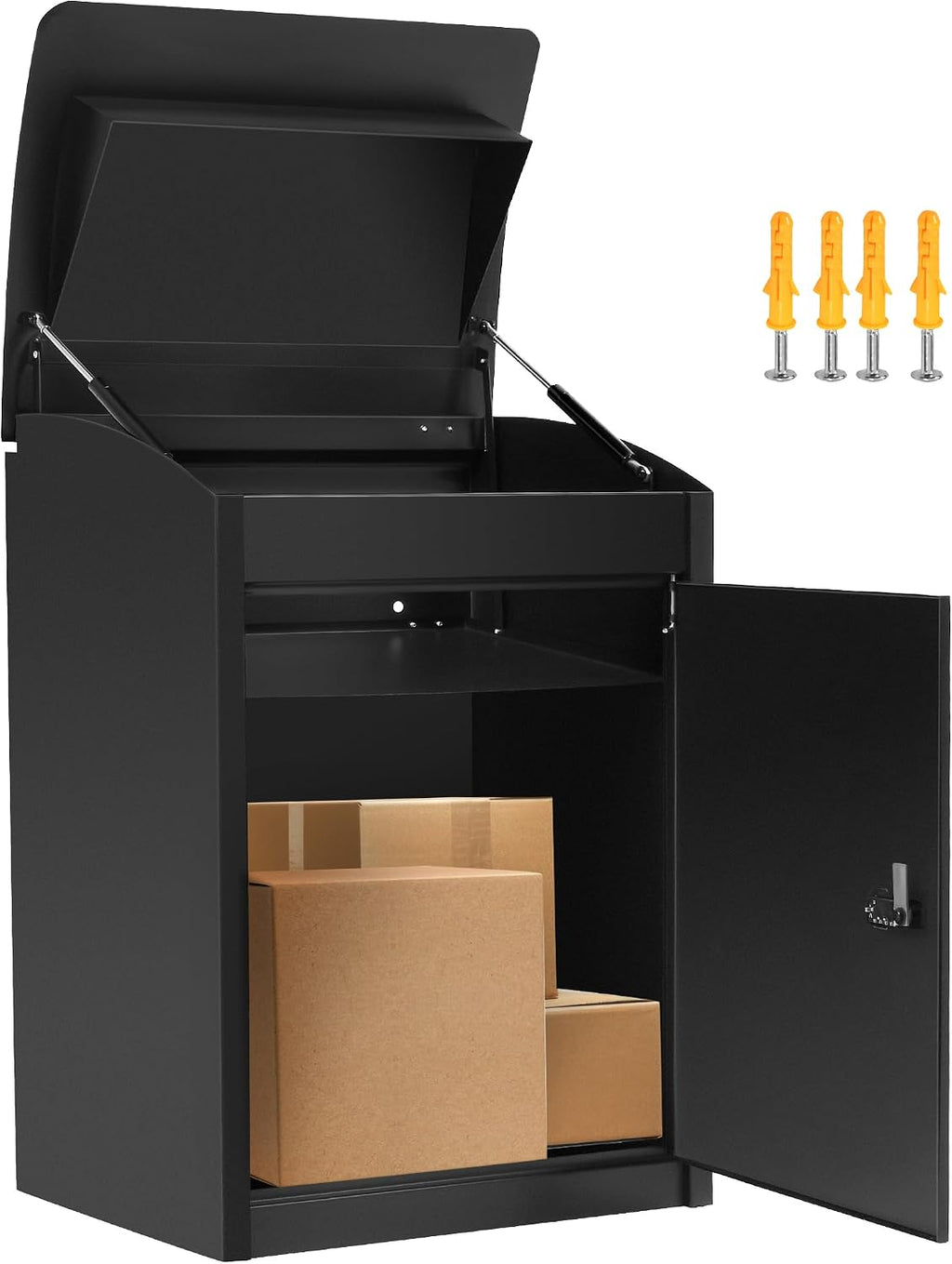YITAHOME Outside Package Delivery Box with Coded Lock, 16.5x13.8x25.4 inch Lockable Anti-Theft Parcel Drop Box, Locking Mailbox for Outside Home Garden, Office, School