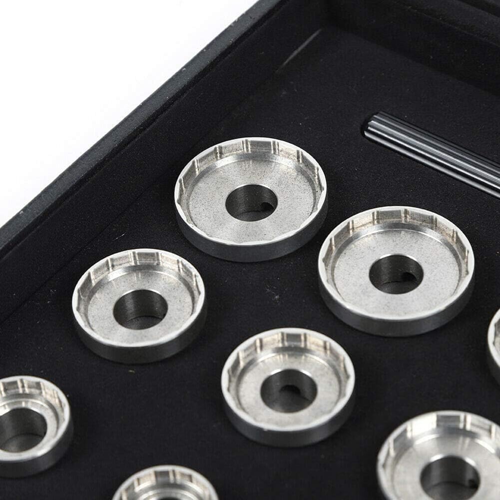 Watch Back Cover Opener Kit with 15 Pcs Dies and Storage Box - Watch Repair Tool for Easy Case Opening