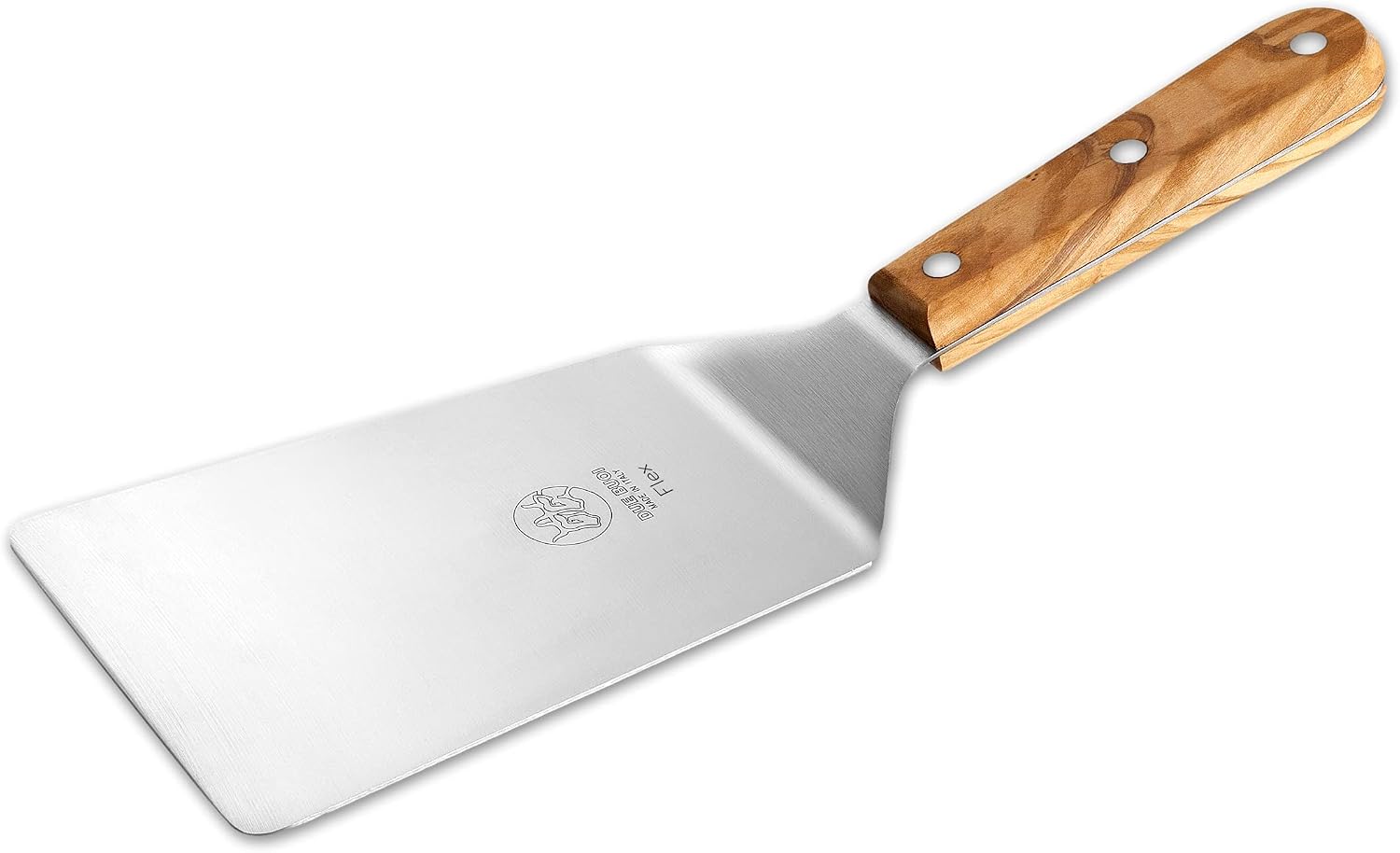 DUE BUOI | Set of 6 Stainless Steel Spatulas - Olive Wood Handle