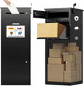 Package delivery Boxes for Outside | Anti-Theft Porch Package Delivery Box with Lock | Outdoor Weatherproof Parcel | Large Mailbox for Packages for Garden, Porch, Yard (44.5H x 15.7D x 16.9W)