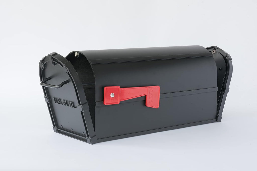 Premium Mailbox with Post & Solar Illuminated Custom Number Address | Aluminum Durable Post Design | Easily Direct Emergency Personnel, Family, and Friends Day & Night (Black)