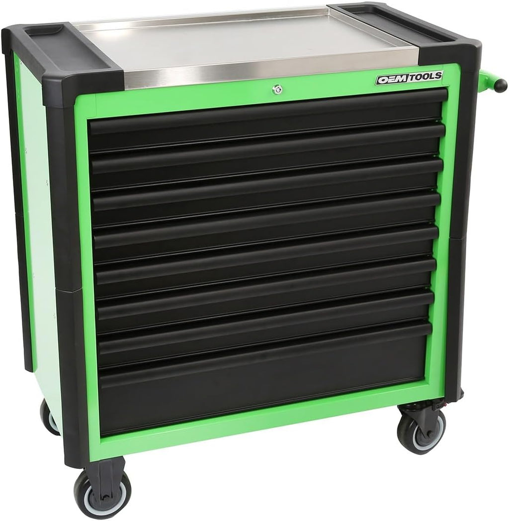 OEMTOOLS 24565 Professional 36 Inch 8-Drawer Tool Cart, Gifts for Men, Dad Gifts, Tool Chest with Wheels, Tool Boxes with Drawers and Wheels, Rolling Tool Cart, Rolling Toolbox