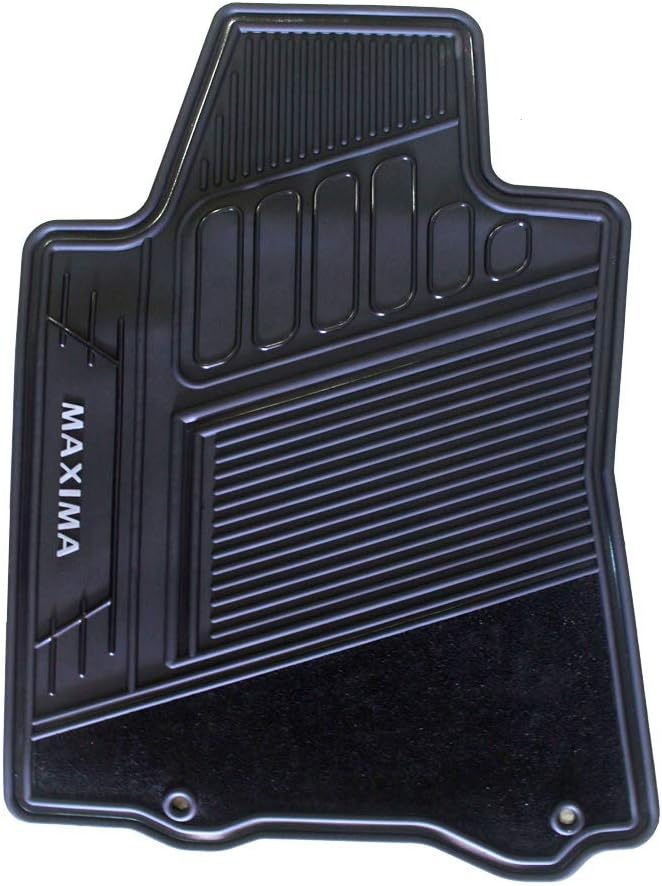 Car Floor Mats for Nissan Maxima OEM Genuine - All Weather-Rubber-Heavy Duty - (2016,2017,2018,2019,2020,2021,2022,2023) Complete Set (Black)