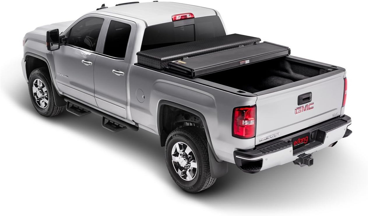 RealTruck Extang Solid Fold 2.0 Toolbox Hard Folding Truck Bed Tonneau Cover | 84457 | Fits 2019-2026 Chevy/GMC Silverado/Sierra 1500 (New Body Style) 6' 7' Bed (78.7')