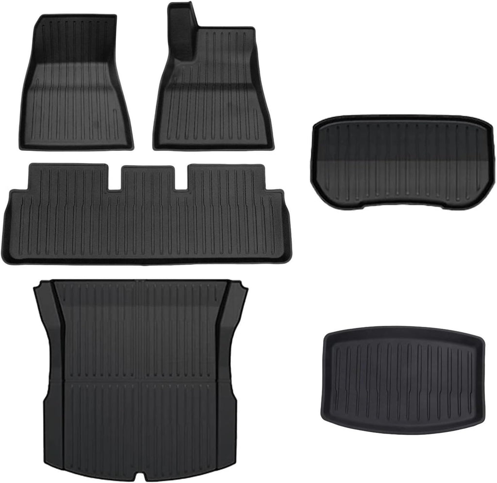 Car Boot Liners TPE Floor Mats Cargo Liner for Tesla for Model 3 for Highland 2024 All Weather Waterproof Anti-Slip Trunk Mats