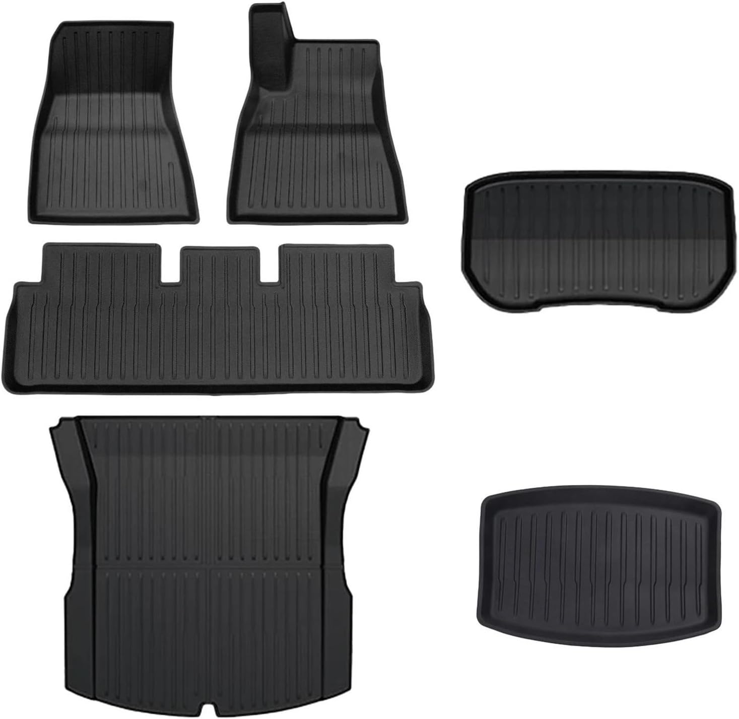 Car Boot Liners TPE Floor Mats Cargo Liner for Tesla for Model 3 for Highland 2024 All Weather Waterproof Anti-Slip Trunk Mats