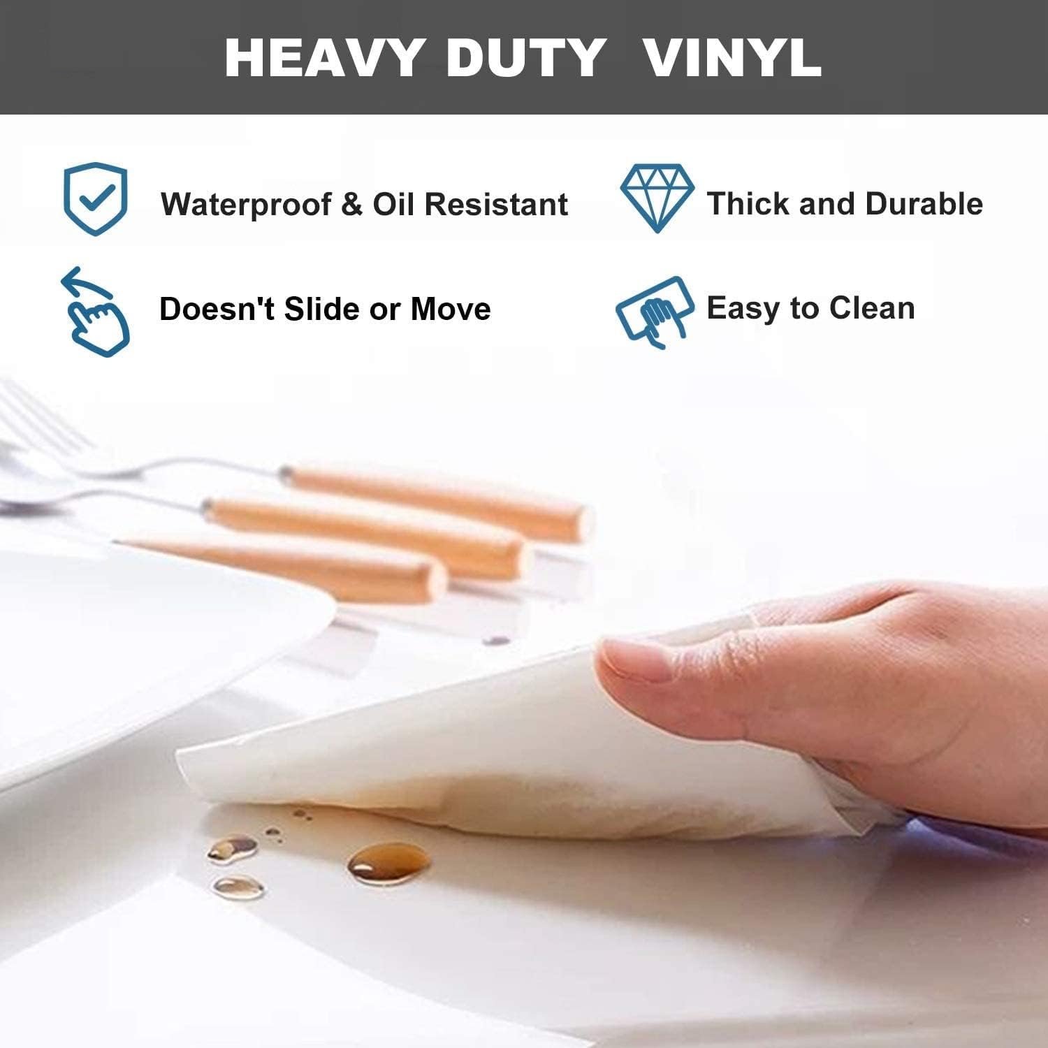 Hardwood Floor/Carpet Clear Floor Protector Mat - XL Vinyl Plastic Entrance Runner Protect Pad for Low Pile Doormat - 24-96 Inch