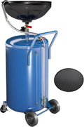 Larbanke 20-Gallon Waste Oil Drain Tank, Air Operated Drainer Oil Change Container with 360 ° Wheels,Oil Drain with Adjustable Funnel Height, Change Container Suitable for Car Repair Shops and Garages