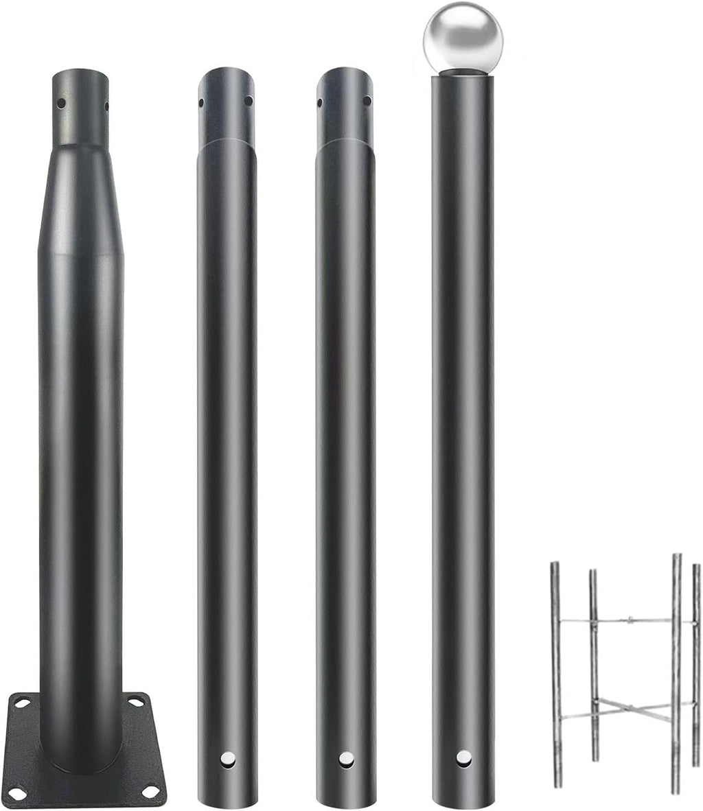 Street Light Pole 13Ft, Street Light Poles for Outdoor Lighting,Solar Pole Accessory for Street, Suitable for Basketball Courts, Parking Lots, Residential Areas, Park(13FT)