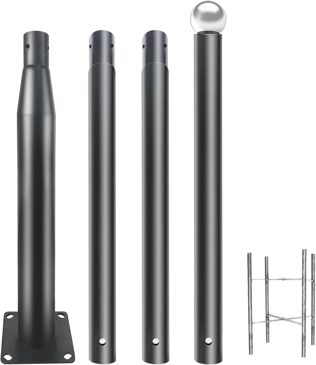 Street Light Pole 13Ft, Street Light Poles for Outdoor Lighting,Solar Pole Accessory for Street, Suitable for Basketball Courts, Parking Lots, Residential Areas, Park(13FT)