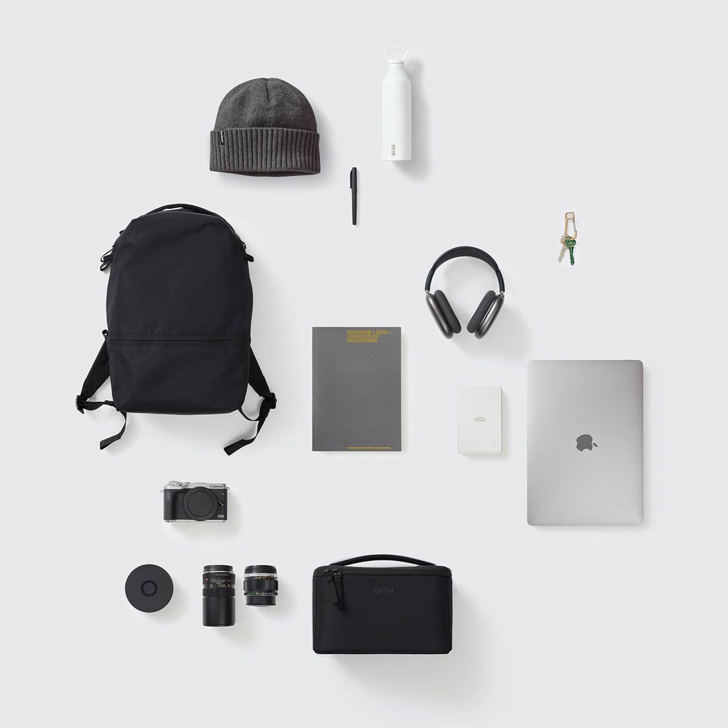 Urth Arkose 20L Modular Camera & Laptop Backpack - Water Resistant, Anti-Theft, Recycled Bag for DSLR, 13-16 Inch Laptop in Black