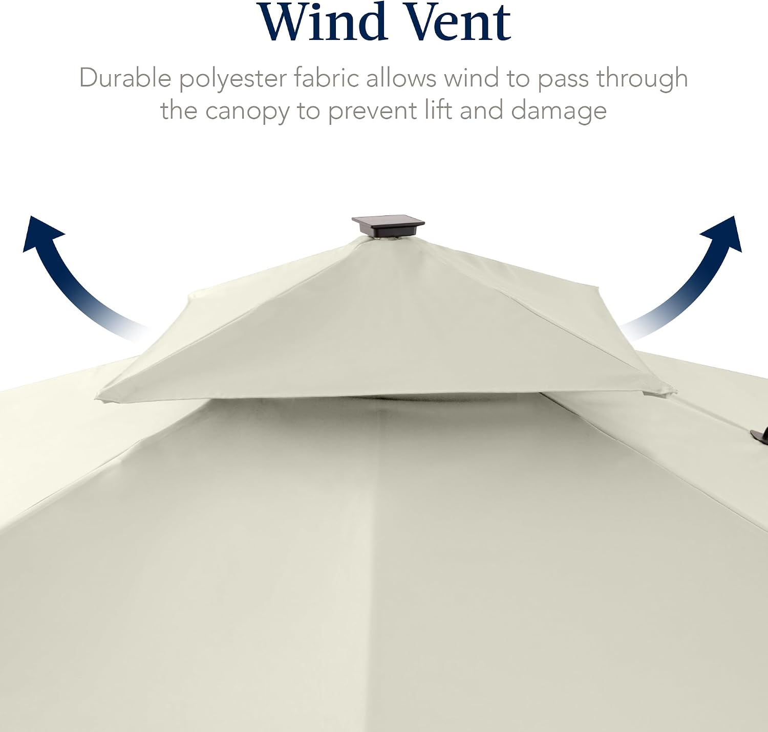 Best Choice Products 12x12ft LED Cantilever Patio Umbrella w/Base Included & 360° Rotation, Large Solar Offset Hanging Outdoor Sun Shade for Deck, Backyard Table w/Stand & Lights – Ivory