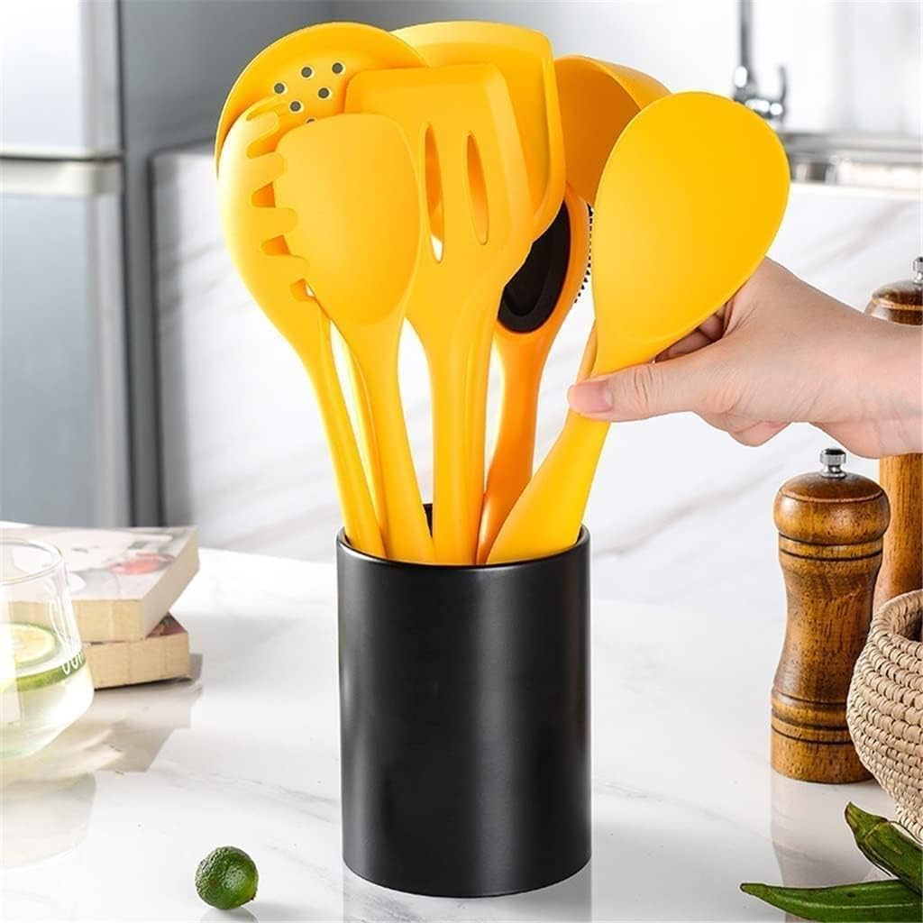 9 pcs Silicone Kitchen Cooking Utensil Set Non-Stick Heat Resistant Cookware BPA Free Non-Toxic Tools