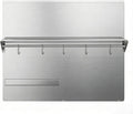 Range Backsplash – 36'x30' Stainless Steel Backsplash with Storage Shelf & Magnetic Knife Holder, Stove Backsplash for Kitchen Wall Protection, Pre-Drilled Holes for Easy Installation & Easy Clean