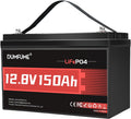 12V 150Ah Lithium LiFePO4 Deep Cycle Battery Rechargeable Lithium Iron Phosphate Battery for Solar, RV,Marine,Camping,Off-Grid Applications with 100A BMS & Low-Temp Protection