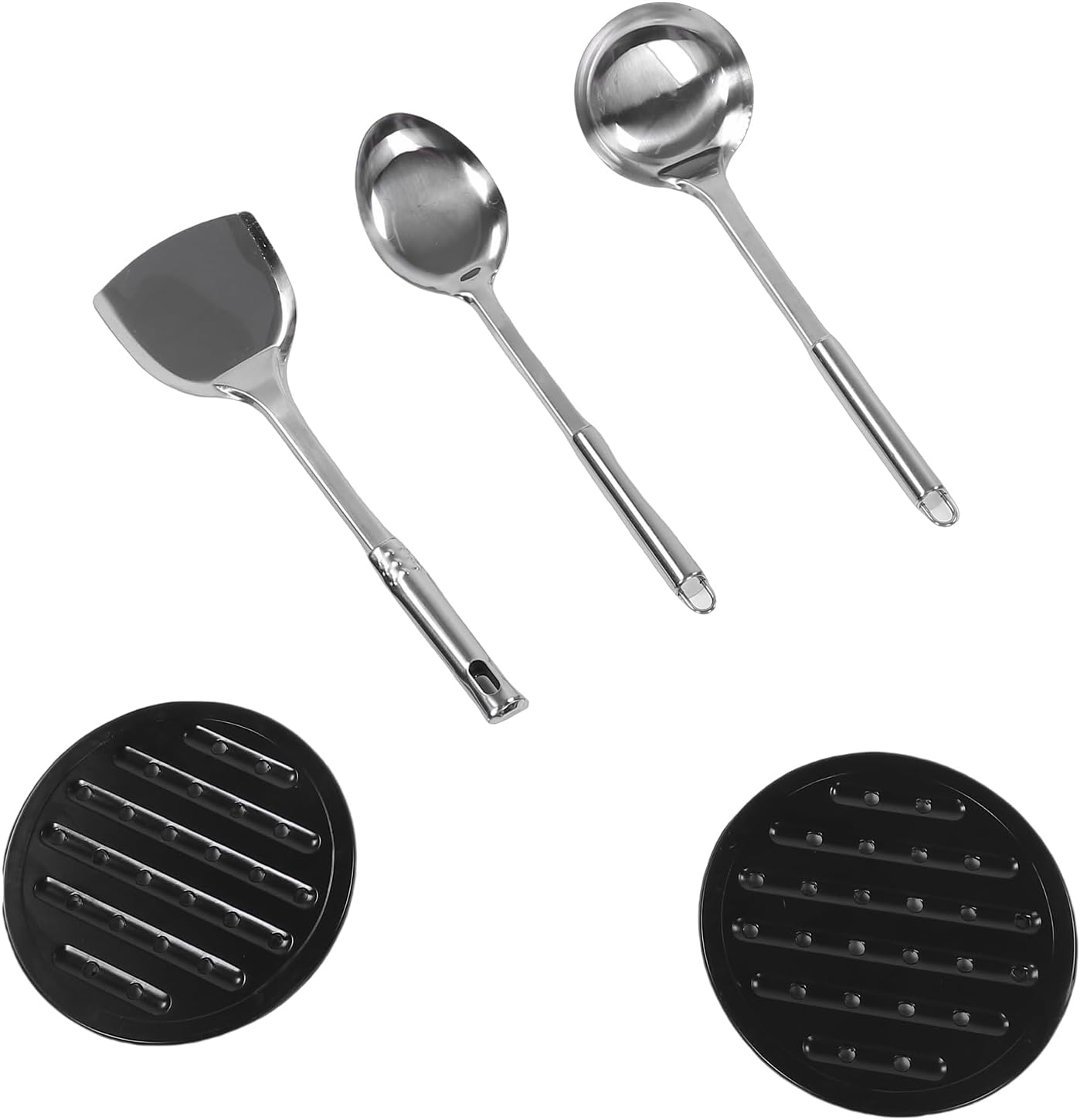 Stainless Steel Cookware Set, Pot and Pan Set with Lid and Riveted Handle for Induction Cooker, Kitchen Cooking Utensil for Home