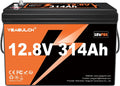 12V 300Ah (314Ah) LiFePO4 Battery 200A BMS 3840Wh Up to 6000+ Deep Cycle Lithium Iron Phosphate Battery Perfect for RV Camping Marine Solar Energy Storage Backup Power