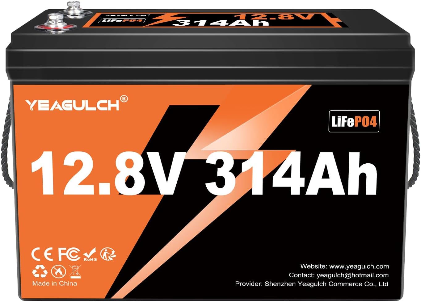 12V 300Ah (314Ah) LiFePO4 Battery 200A BMS 3840Wh Up to 6000+ Deep Cycle Lithium Iron Phosphate Battery Perfect for RV Camping Marine Solar Energy Storage Backup Power