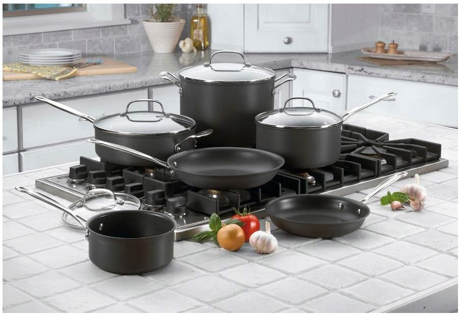 Cuisinart 66-10 Chef's Classic 10-Piece Cookware Set Nonstick-Hard-Anodized