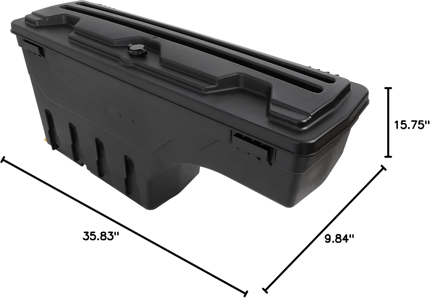 SCITOO Truck Bed Tool Box for Ford F-150 1997-2014,Multi-Compartment Dividers Organized Storage,Heavy Duty & No-Drill Installation Left Driver Side