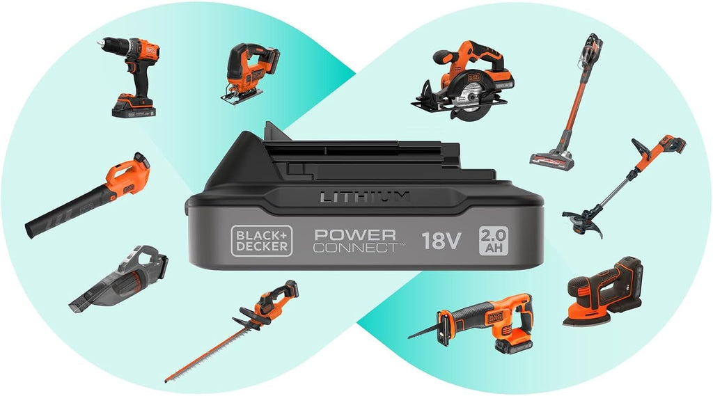 Black+Decker BHFEV182C 4-in-1 Cordless Upright Vacuum Cleaner (18 V, 2.0 Ah, To, Electric Brush Head, Narrow Spacer, Charger and Wall Mount)