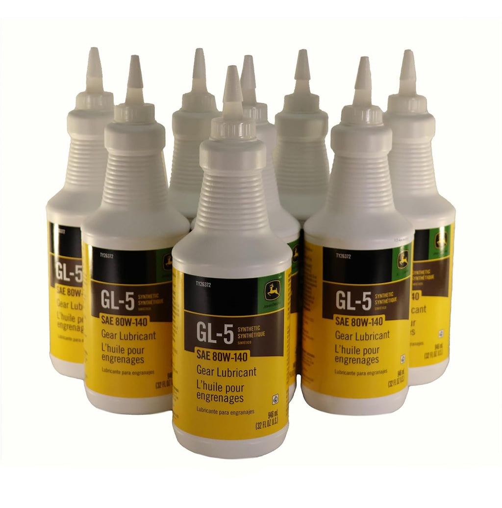 John Deere Original Equipment (8 Pack) GL-5 Synthetic SAE 80W-140 Gear Lubricant - TY26372