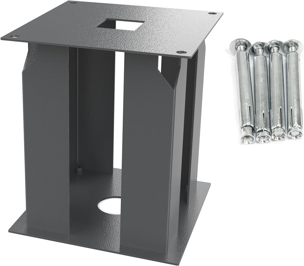 Stainless Steel Package Drop Box - Secure Curbside Mailbox with Multiple Mounting Options (Stainless Steel Base, Base)