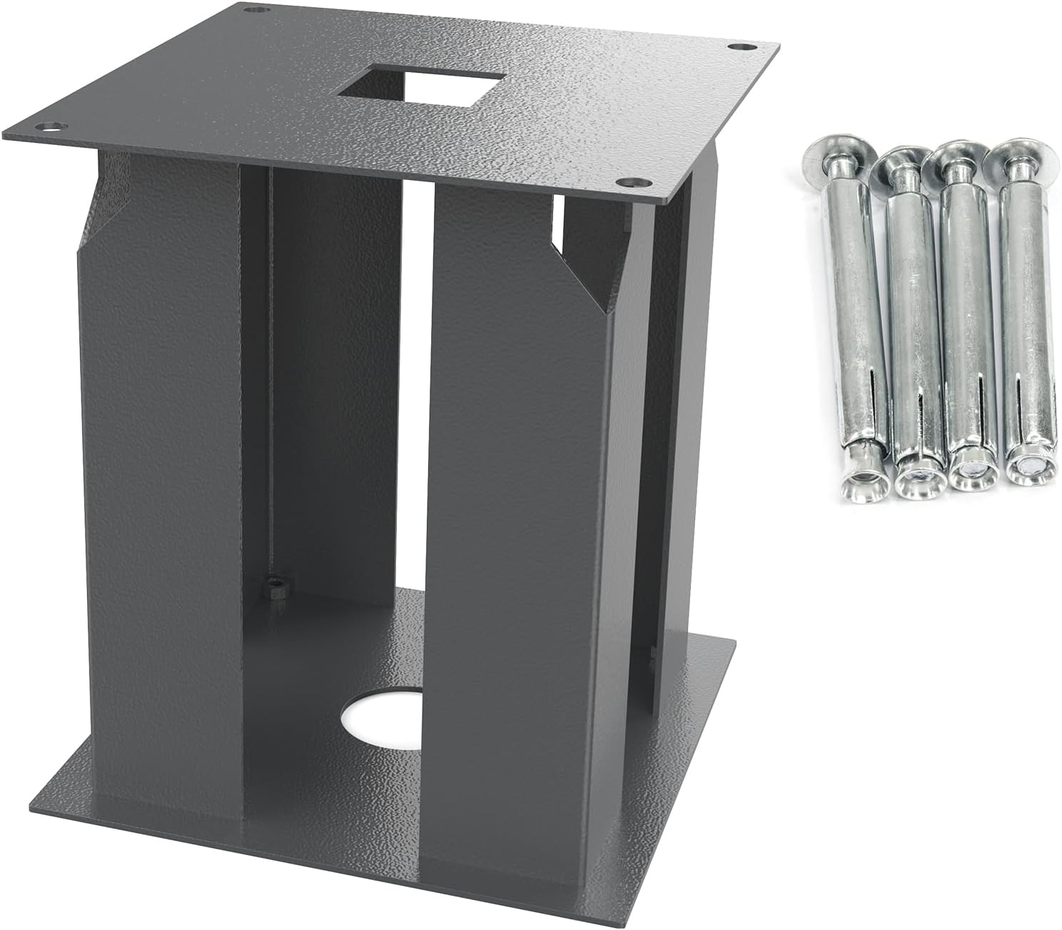 Stainless Steel Package Drop Box - Secure Curbside Mailbox with Multiple Mounting Options (Stainless Steel Base, Base)