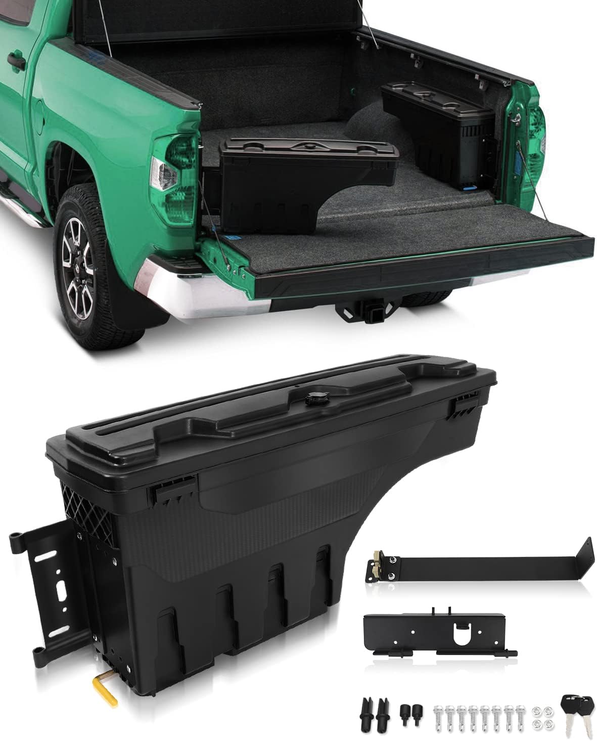 SCITOO Password Truck Bed Storage Box Tits For Ford For F-250 Super Duty For F-350 Super Duty Ford For F-450 Super Duty 1999-2016 Left Driver Side